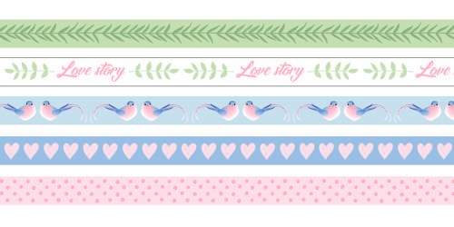 Klebebänder Masking Tape "Love Story"