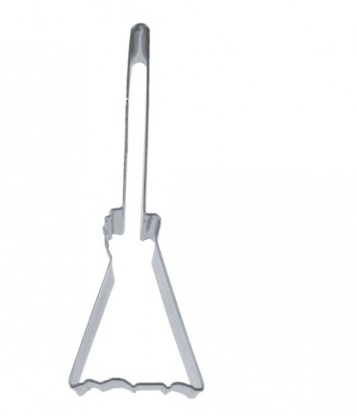 Präge-Ausstechform Hexenbesen 9,5 cm aus Edelstahl