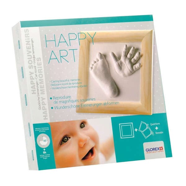 Happy Art Set, einzigartige Erinnerungen, Handabdruck, Fußabdruck