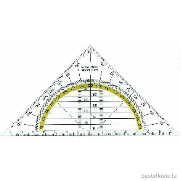 Geodreieck aus Kunststoff 14cm Skala