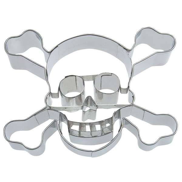 Präge-Ausstechform Totenkopf aus Edelstahl