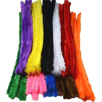 Ø 20mm Pfeifenputzer, Chenilledraht, bunt 50 cm, 50 Stück bastelkiste.lu