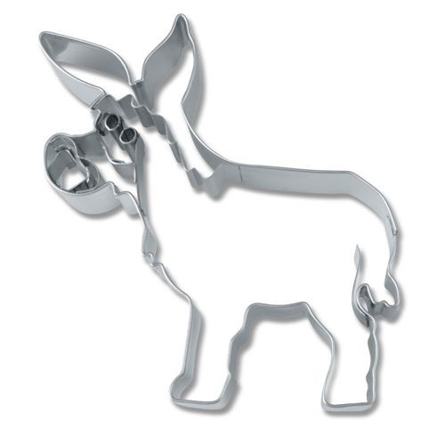 Präge-Ausstechform Esel 10,5 cm aus Edelstahl