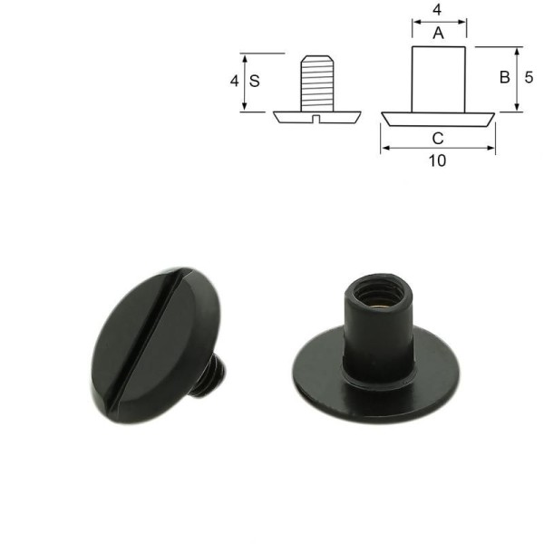 Buchschrauben & Chicagoschrauben in Schwarz, bastelkiste.lu