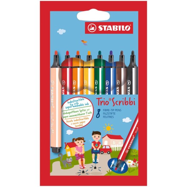 Kindgerechtes Malen mit dem STABILO Trio Scribbi