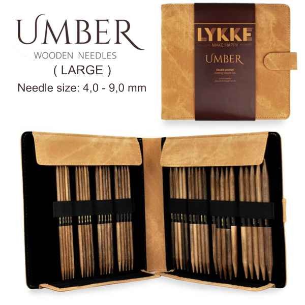 LYKKE Umber Stricknadeln Sockenstricknadeln Set Stricknadel Holzstricknadeln