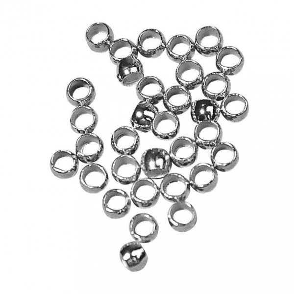 Quetschperlen ►PLATIN◄, Ø 1,4mm/2mm, 350Stück