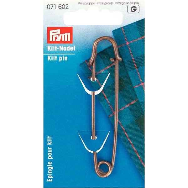 PRYM Kiltnadel, 76 mm, altmessing