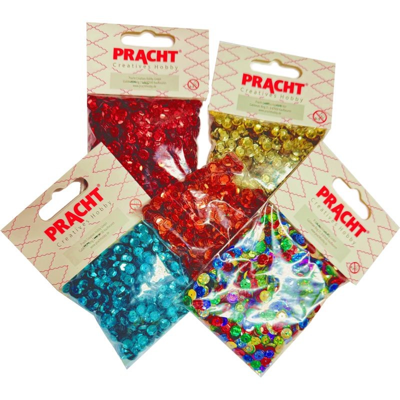 Pailletten, rund gewölbt, 6 mm, 30g, bastelkiste.lu