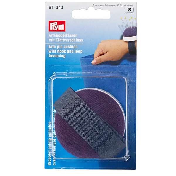 PRYM Armnadelkissen blau mit Klettband