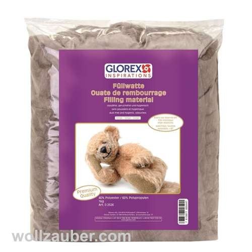 Dekowatte, Füllwatte 1kg, beige