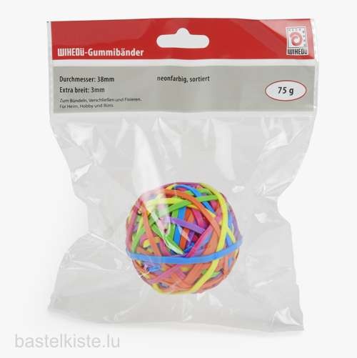 Synthetische Gummibänder NEON Ø 3,0mm 38mm, 75g