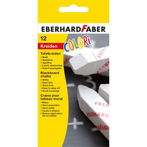 Colori Wandtafelkreiden 12er Set, weiß