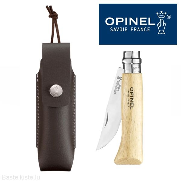 Opinel Taschenmesser N°08 Edelstahl + Etui