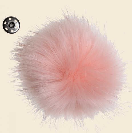 Kunstfell-Pompon Ø 10 cm, Farbe Light Rose