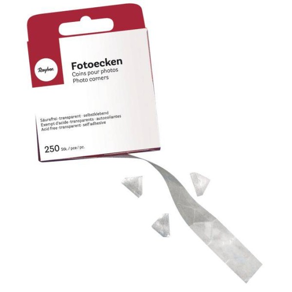 EasyGlue Fotoecken 1,3x1,5 cm, Box 250 Stück
