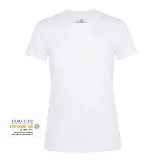 Rundhals Frauen T-shirt SLIM weiß