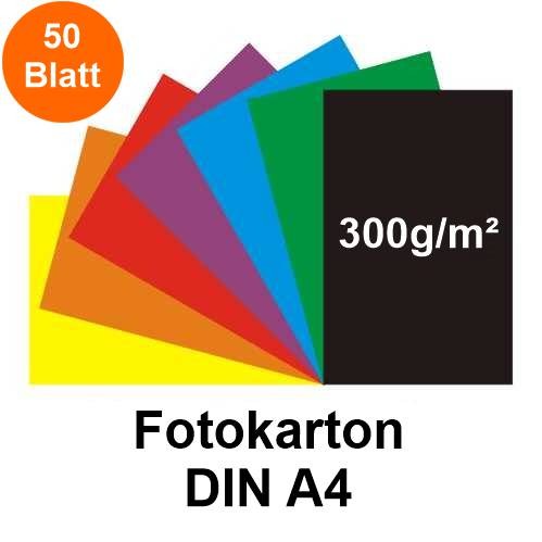 Fotokarton 300g/m², DIN A4 50 Blatt