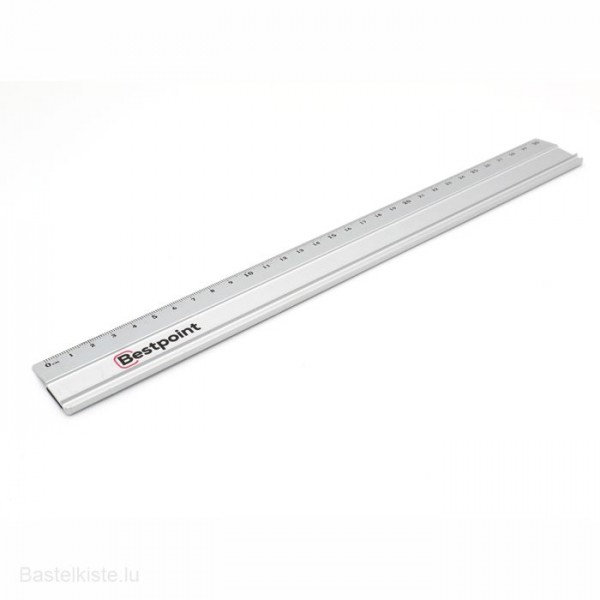 Metall Lineal, Aluminium rutschfest 30cm mit Gummilippe