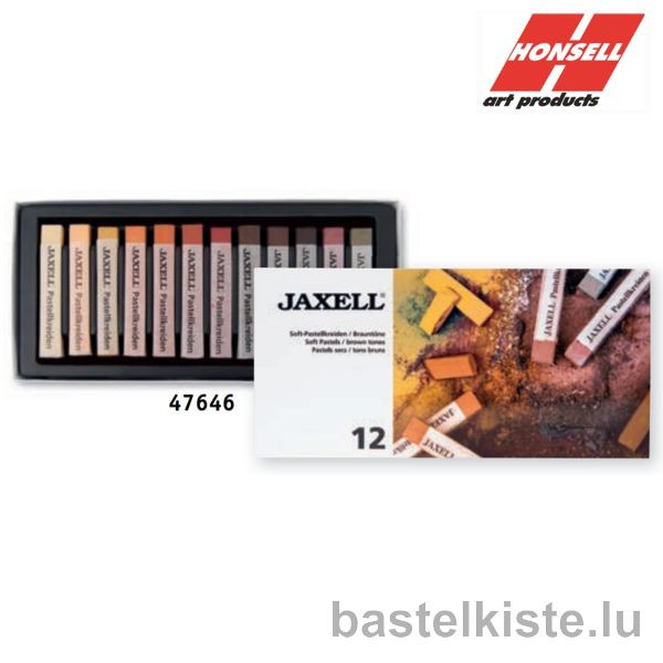 JAXELL Soft Pastelle, 12er BRAUNTÖNE Pastellset