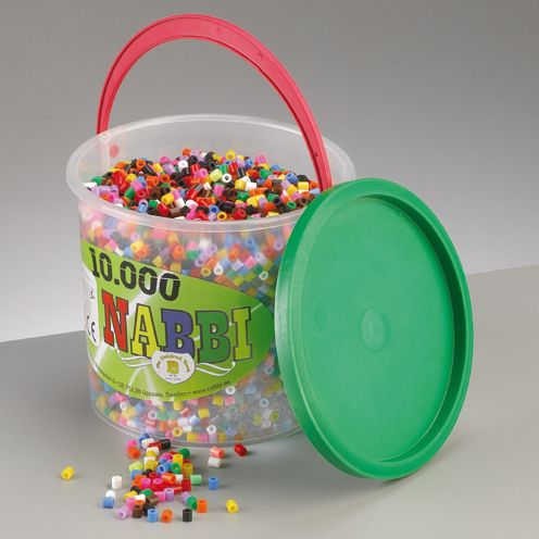 Standard-Mix Nabbi® Bügelperlen Eimer 10.000 Stk. Ø 5x5 mm