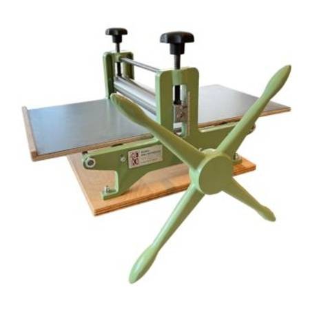 Linoldruck, Linoldruckpresse PL300, Druckpresse für ≤ DIN A3 incl. Filz