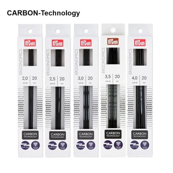 Prym Ergonomics Carbon Strumpfstricknadeln, Nadelspiele