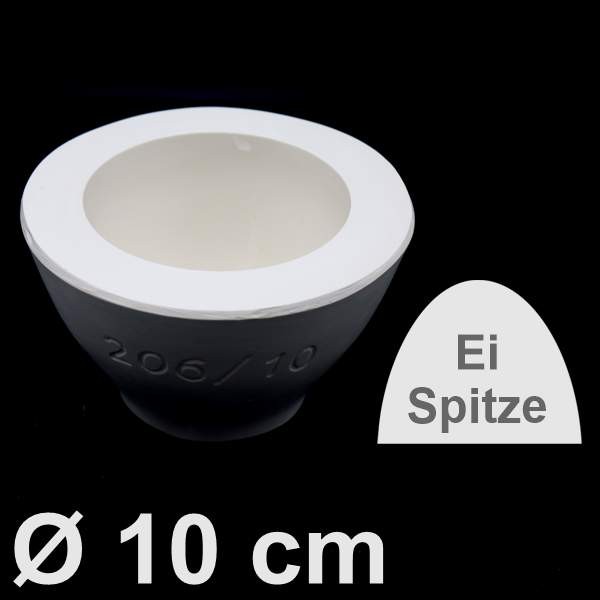 Gipsform Ei-Spitze für 10cm Halbkugel, Keramik zum töpfern