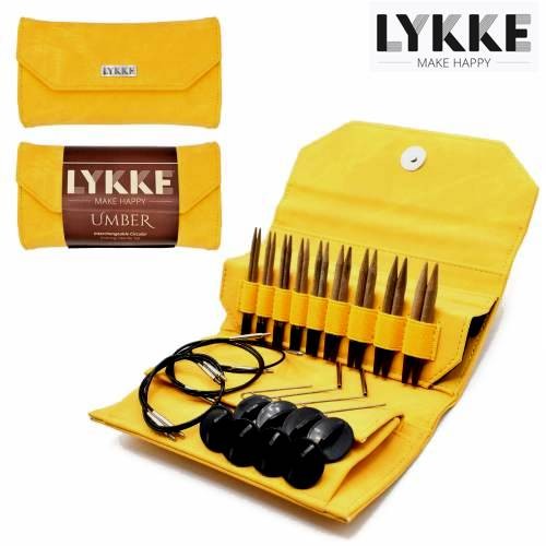 LYKKE Rundstricknadel-Set UMBER 3,5-inch Nadel GELB