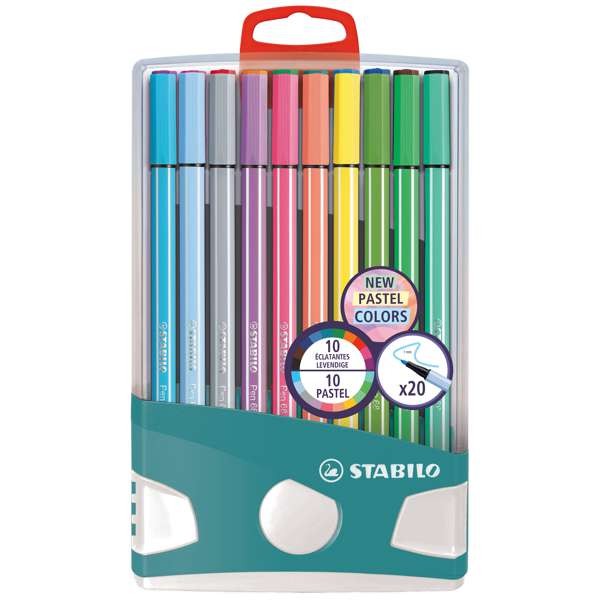 Stabilo ColorParade Pen 68 Filzstifte Ø 1,0mm 20er Set PASTEL