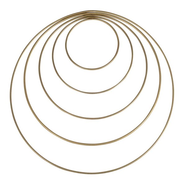 Runde Drahtringe, Metallringe goldfarben