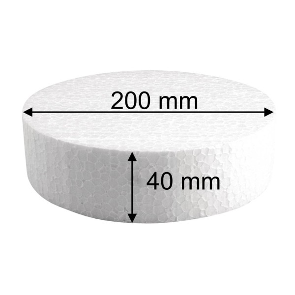 Styropor-Scheibe, Ø 20 cm, H 4cm