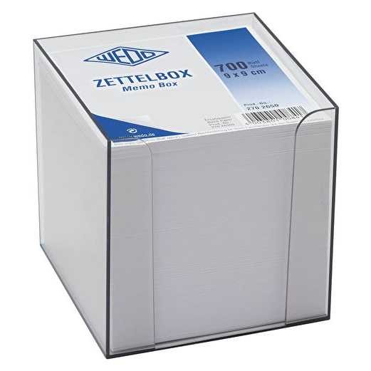 Zettelbox 9 x 9 cm mit 700 Blatt