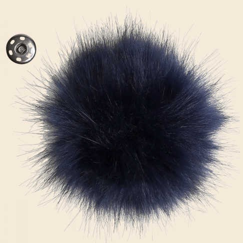 Kunstfell-Pompon Ø 10 cm, Farbe Blue