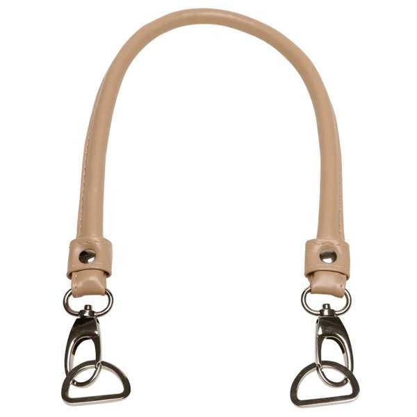 Kunstleder Handtaschengriffe 44cm 1 Paar, Farbe: beige