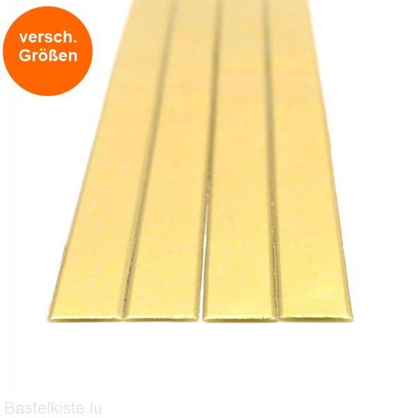 Verzierwachsstreifen FLACH glänzend, gold 200mm