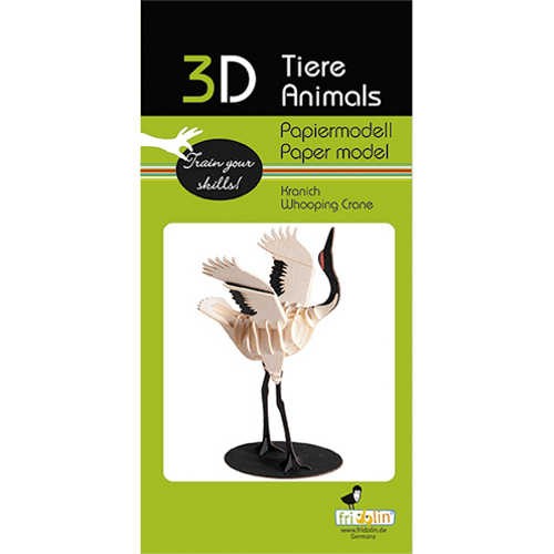 3D Papiermodell "Kranich" zum zusammenbauen