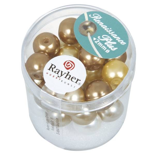 Großloch Renaissance Ø 10,0 mm weiß/beige-Mix