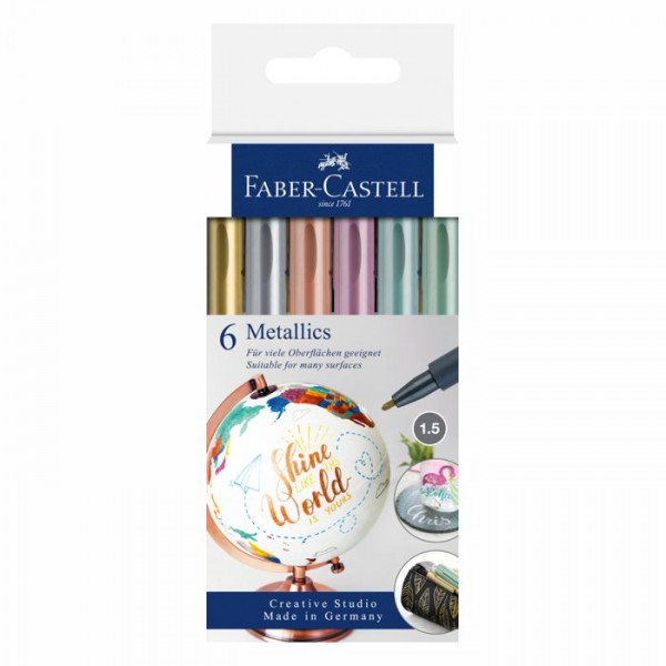 Metallics Marker-Set mit 6 Farben