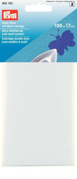Deko-Vlies mit Motiven 100x17cm weiss PRYM 968190 wollzauber