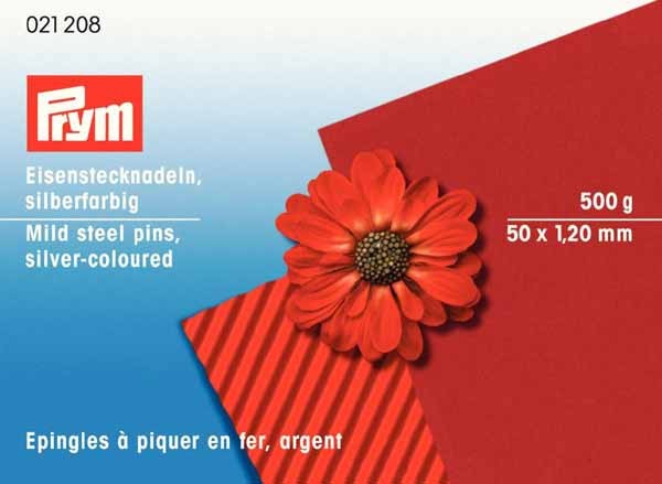 PRYM Eisenstecknadeln 50 x 1,2 mm, 500g silberfarbig