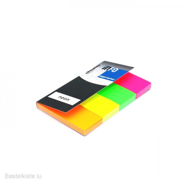 Haftnotizen 20x50mm in 4 NEON Farben 4x50 Blatt