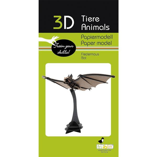 3D Papiermodell "Fledermaus" zum zusammenbauen