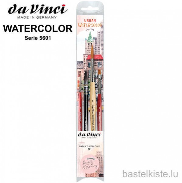 Da Vinci 4-teiliges Aquarellpinsel-Set, Serie 5601