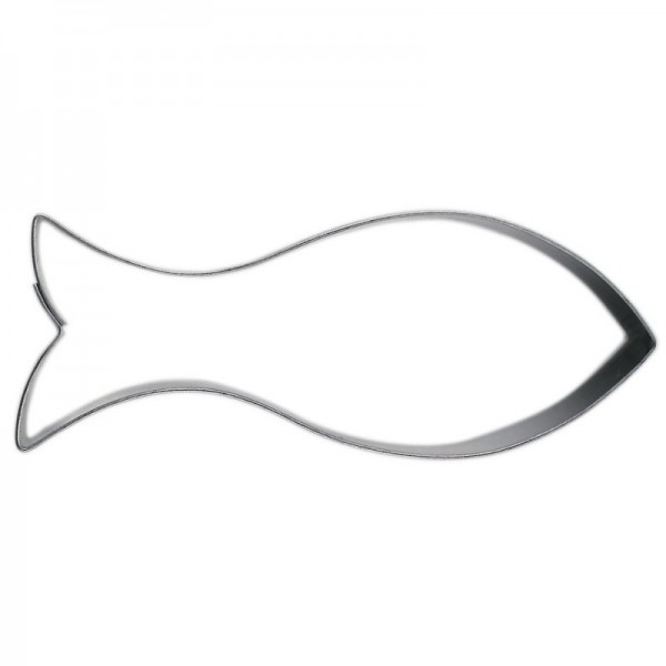 Präge-Ausstechform Fisch 4,5 cm aus Edelstahl