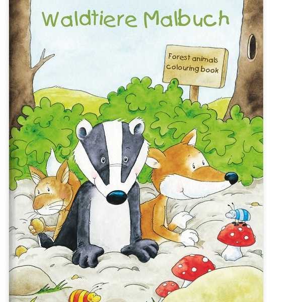 Malbuch Waldtiere DIN A4, 16 Seiten