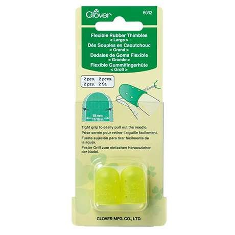 CLOVER Flexibler Gummifingerhut ►LARGE◄, 2 Stück