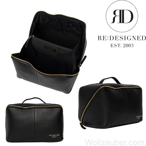 Re:Designed Ledertasche Project 10, Schwarz/Gold, ReDesign, wollzauber.com