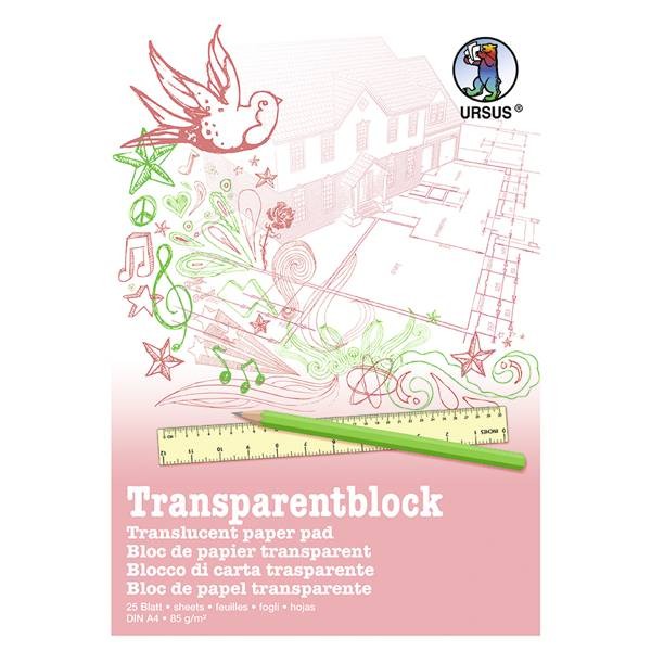 Transparentpapier DIN A4 & A3 satiniert Kalkpapier 85g/m²