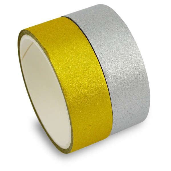 Deko Glitter Klebeband gold / silber